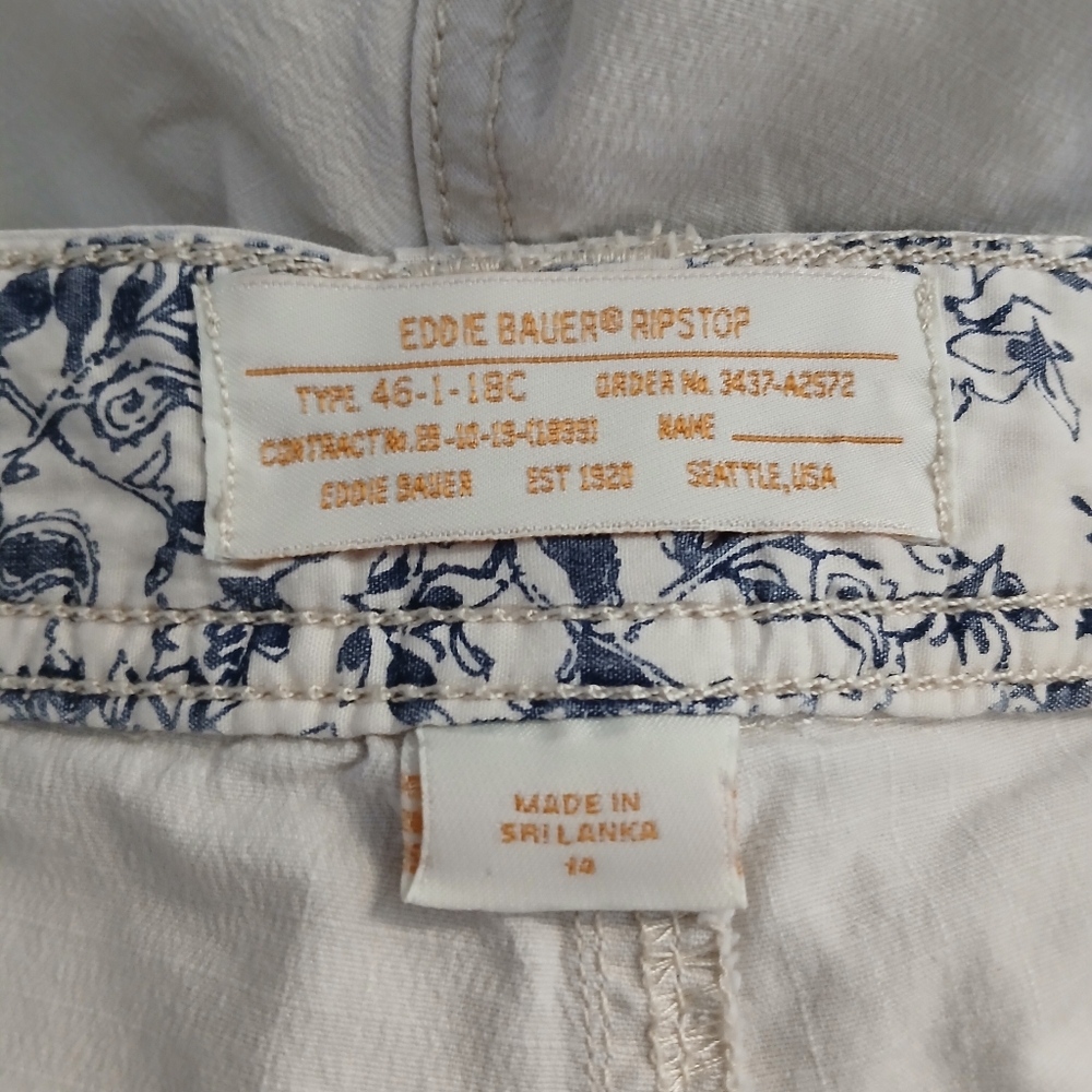 Eddie Bauer Womens Ripstop Capri pants Size 14 Color Beige - Picture 8 of 10